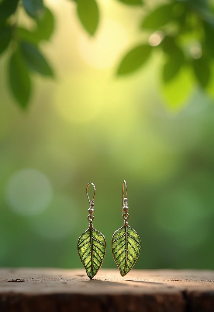 21 Chic Polymer Clay Earrings You Won't Believe Are Handmade (Number 10 Is Stunning!) - 4. Nature-Inspired Leaf Shapes