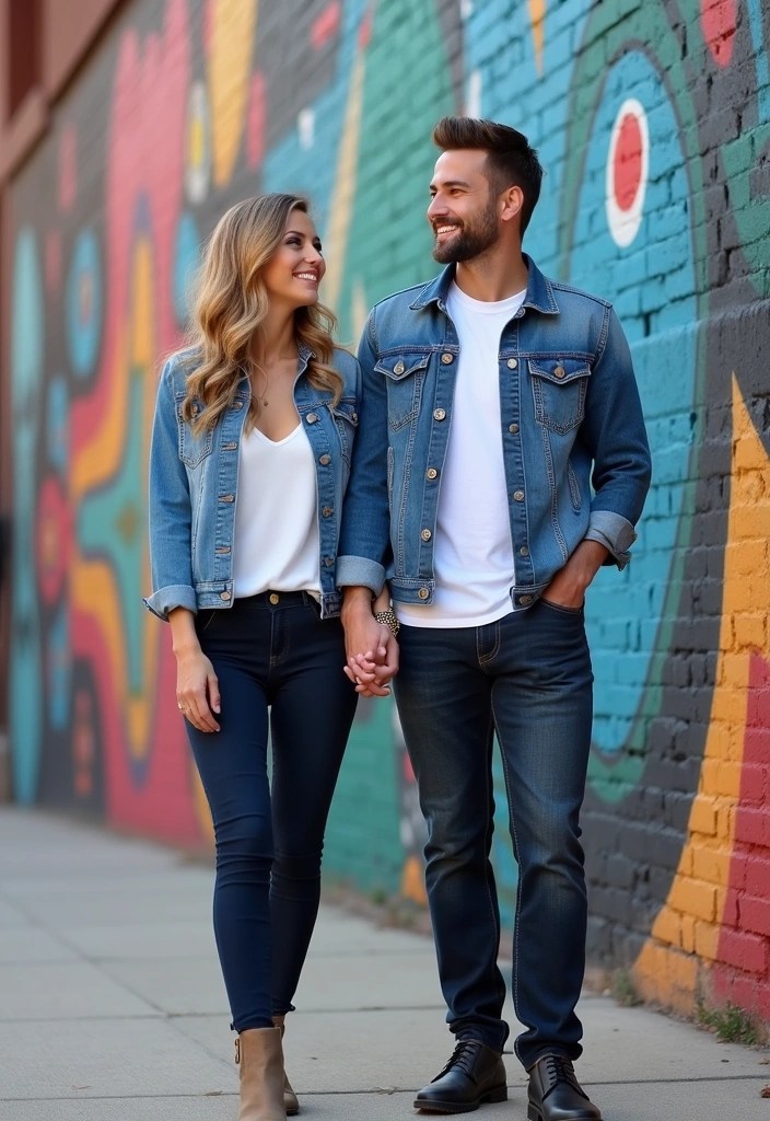 21 Date Night Coordinated Outfits for Couples That Will Leave You Both Feeling Fabulous! - 1. Chic Denim Duo