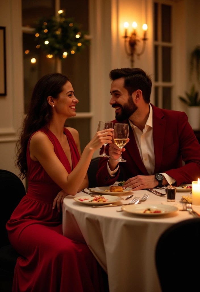 21 Date Night Coordinated Outfits for Couples That Will Leave You Both Feeling Fabulous! - 2. Romantic Red