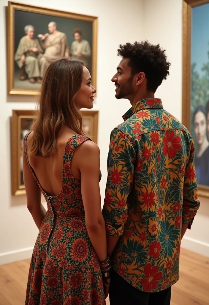 21 Date Night Coordinated Outfits for Couples That Will Leave You Both Feeling Fabulous! - 20. Artsy Aesthetics