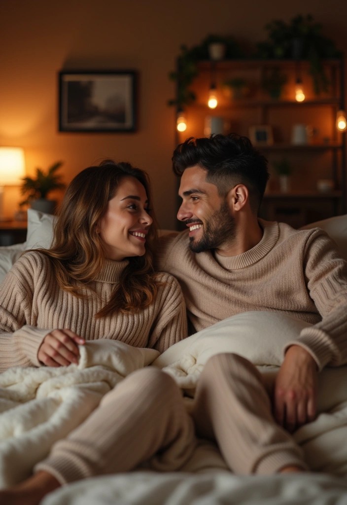 21 Date Night Coordinated Outfits for Couples That Will Leave You Both Feeling Fabulous! - 21. Luxe Loungewear