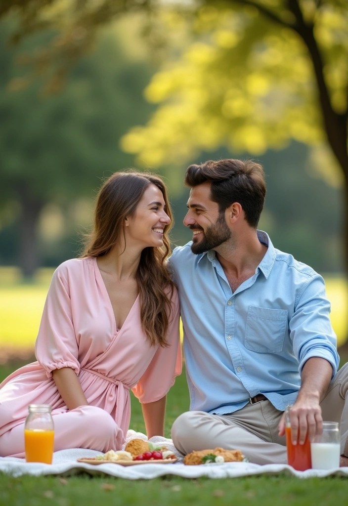 21 Date Night Coordinated Outfits for Couples That Will Leave You Both Feeling Fabulous! - 3. Casual Cool in Pastels