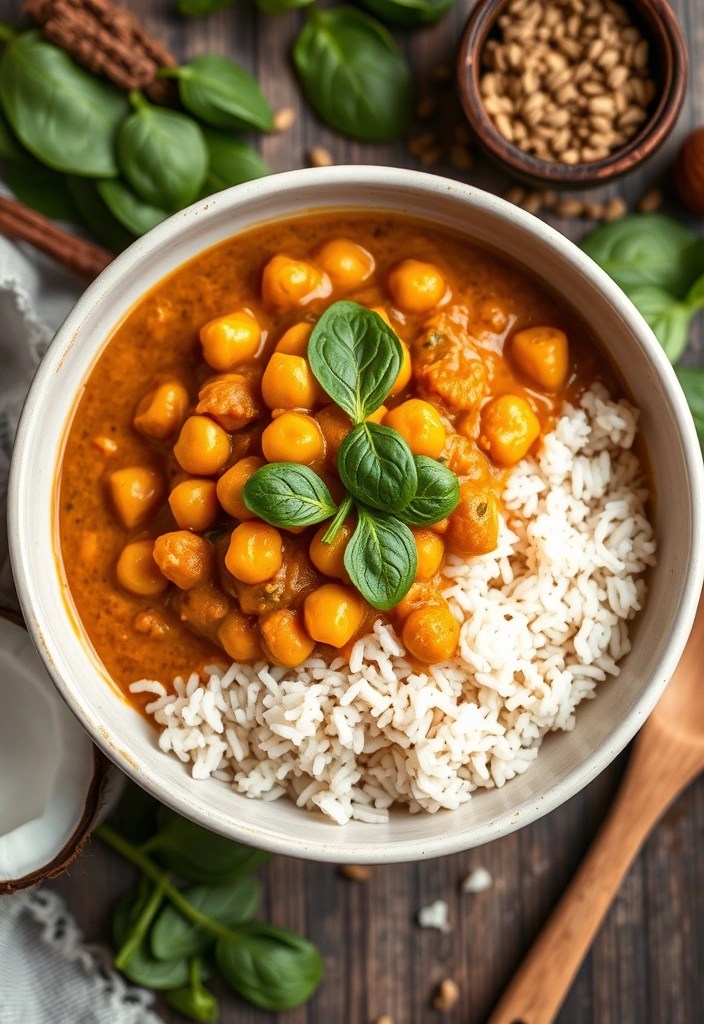 5 Budget-Friendly Healthy Meals That Are Quick and Easy (No Processed Foods!) - 3. Chickpea Curry with Brown Rice
