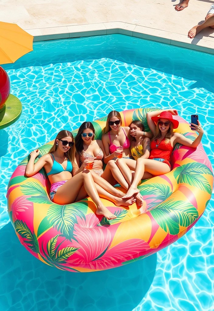 8 Must-Have Inflatable Sofa Pool Designs for a Fun-Filled Day Under the Sun! - 7. The Fashionable Print