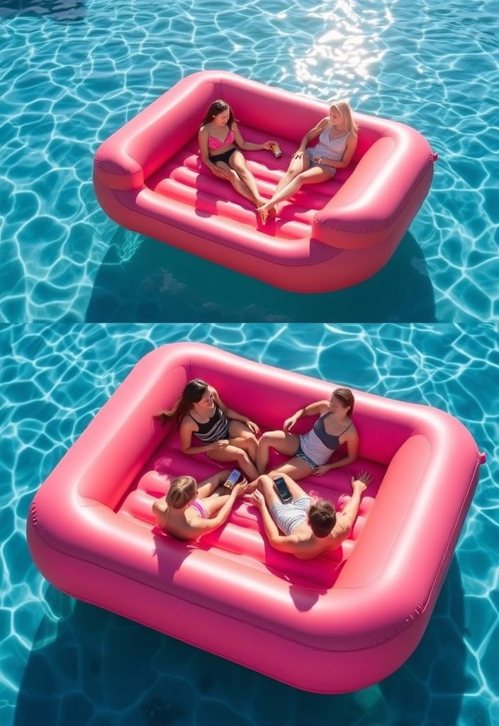 8 Must-Have Inflatable Sofa Pool Designs for a Fun-Filled Day Under the Sun! - 8. The Multi-Functional Sofa