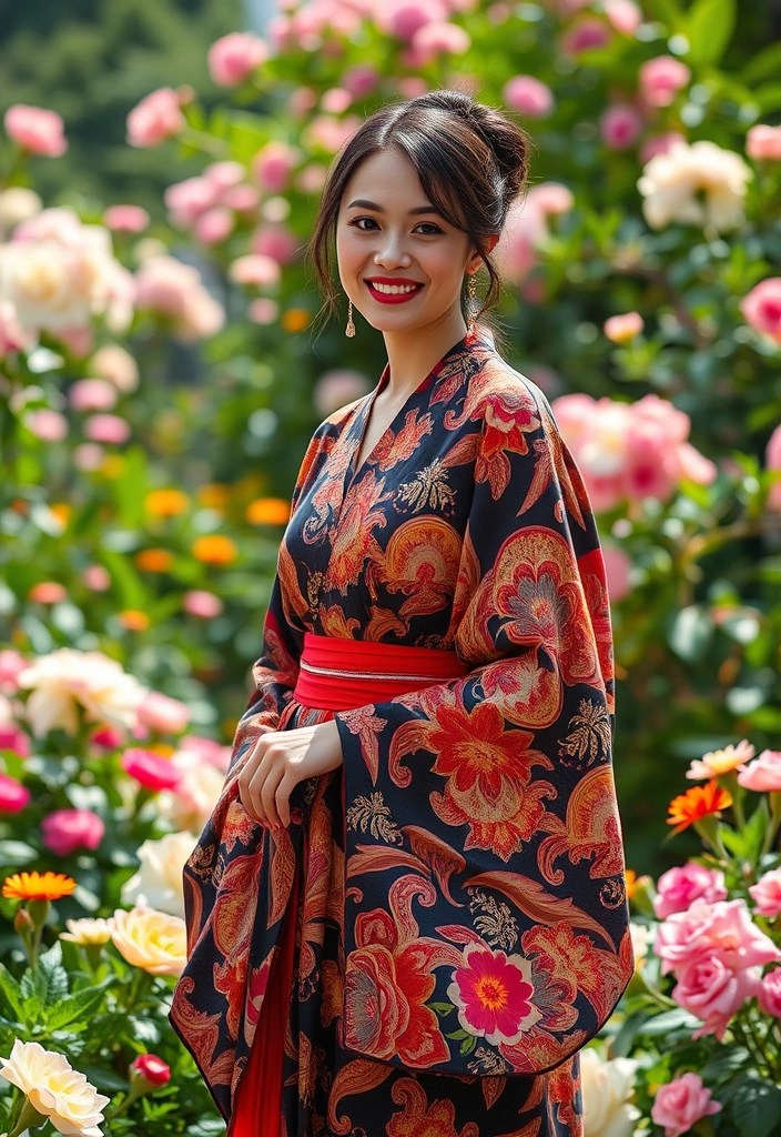 9 Rococo Aesthetic Fashion Outfits You Can Wear Anywhere (And #2 Is a Must-Try!) - 4. Luxurious Rococo-Inspired Kimono