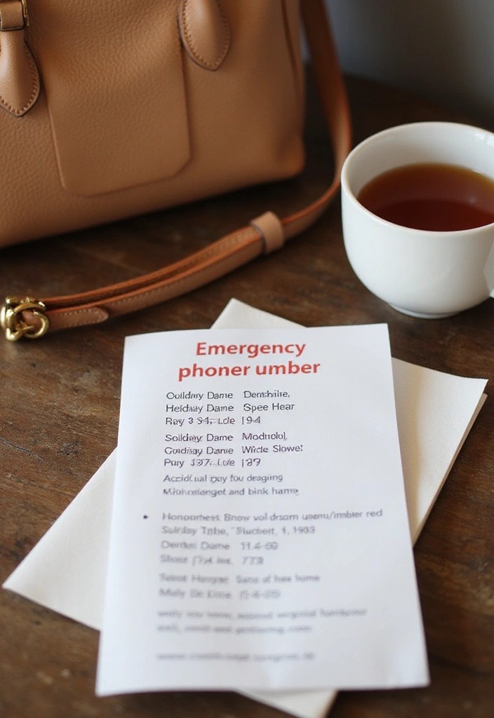 20 On-the-Go Essentials That Transform Your Purse into a Survival Kit! - 17. Emergency Phone Numbers List