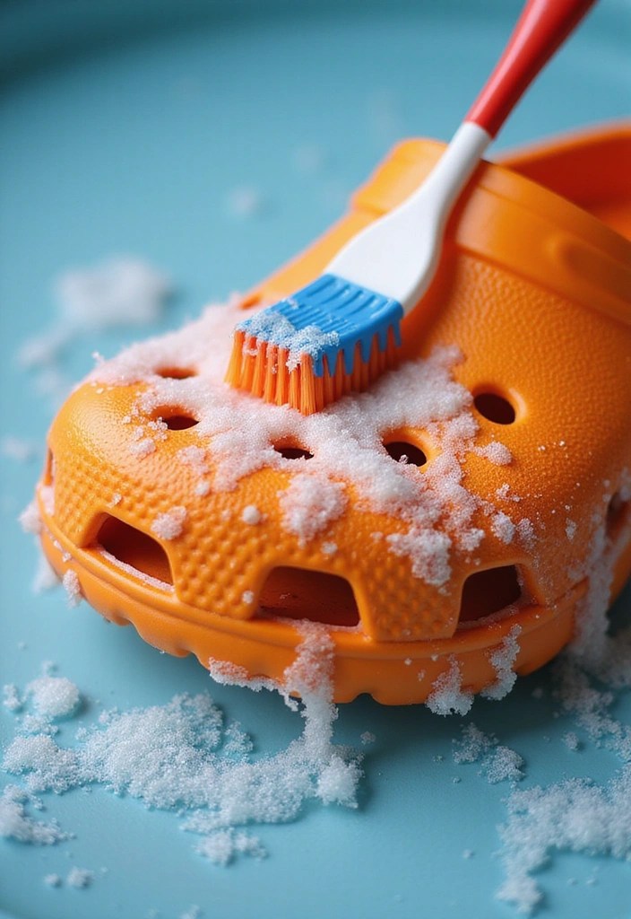 5 Simple Cleaning Hacks to Revive Your Old Crocs (They’ll Look Brand New!) - 3. Toothbrush for Nooks and Crannies